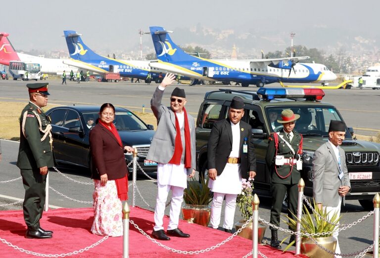 प्रधानमन्त्री ओली चीन प्रस्थान