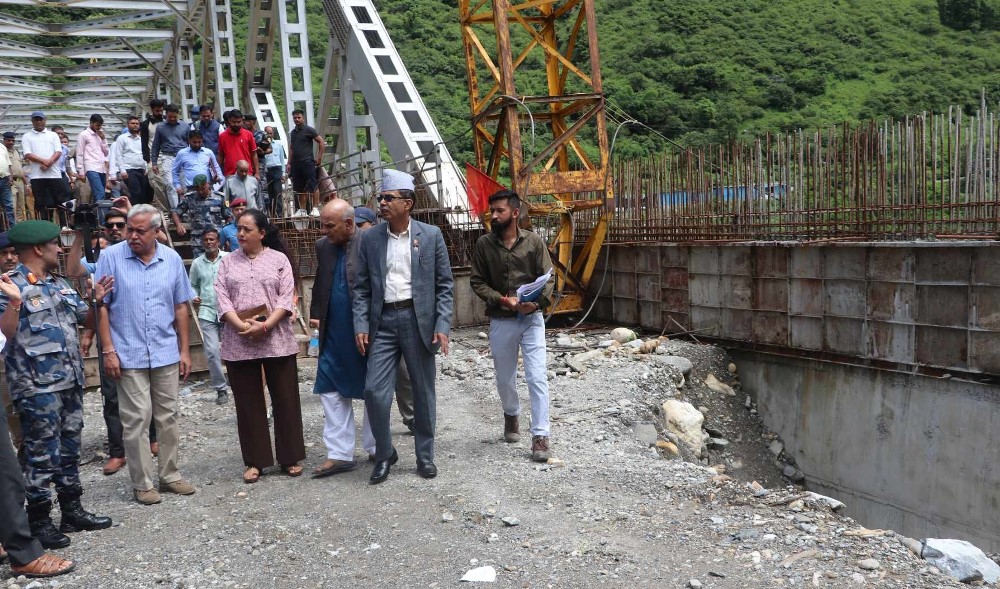 भारतीय राजदूतद्वारा महाकाली पुलको अनुगमन