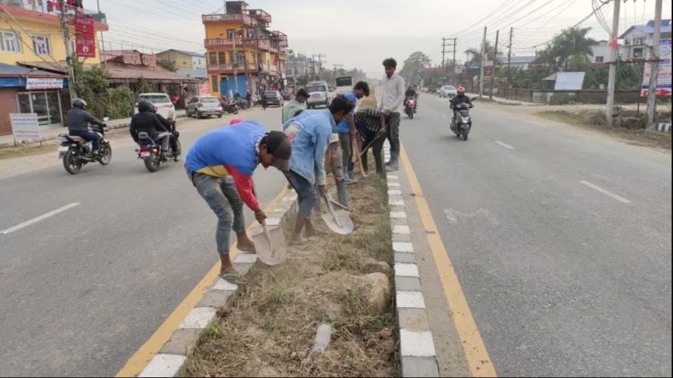 भरतपुरको छ लेन सडक निर्माण अन्तिम चरणमा