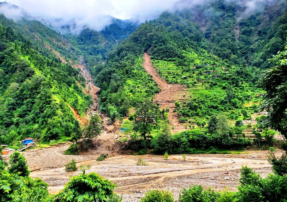 Badigad landslide leaves 50 families displaced