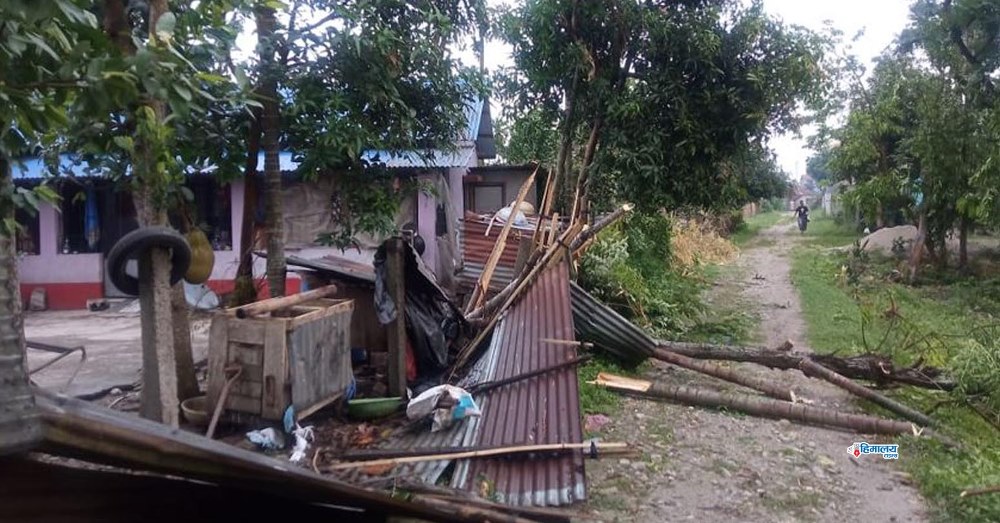 Overnight storm inflicts damage in Jhapa