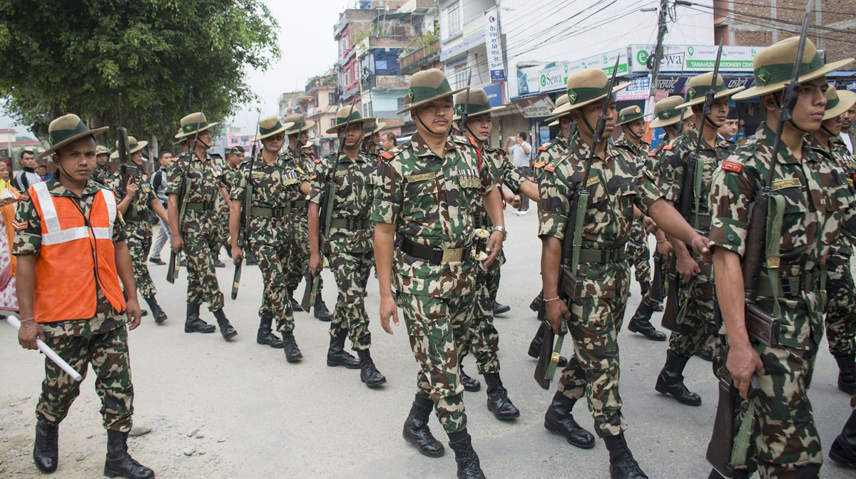 बागलुङमा सेना  परिचालन