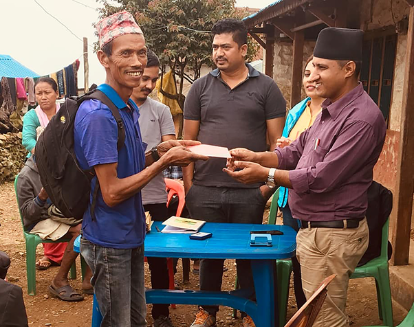 जग्गाधनी दर्ता प्रमाण पुर्जा वितरण